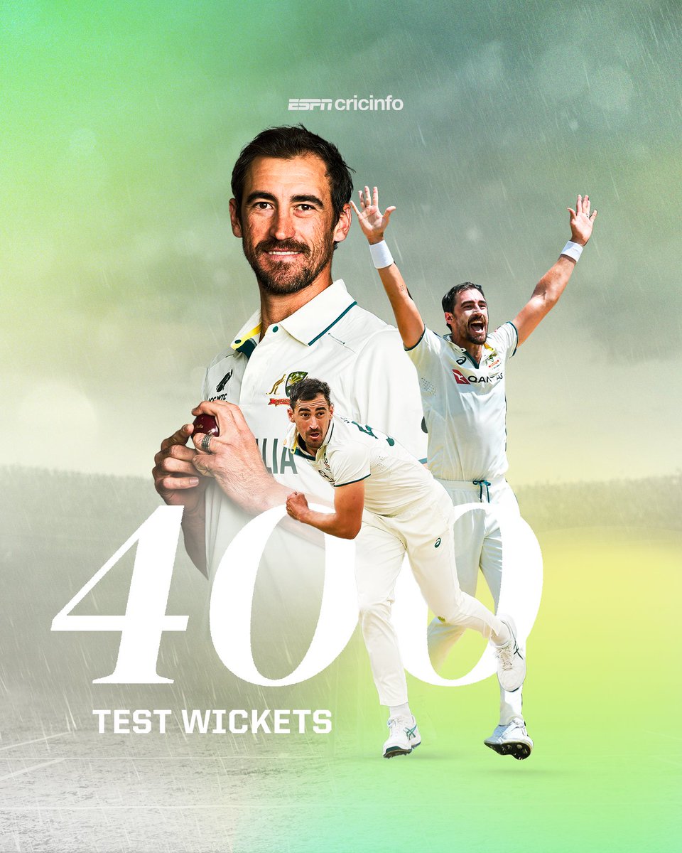 Taha_Farooqui_'s tweet photo. Mitchell Starc madness! 🔥
5 wickets in just 2.3 overs — absolute carnage!
And that too in his 100th Test, where he also claimed his 400th Test wicket.
One of the greatest left-arm pacers ever! 💥🇦🇺
#Starc #AUSvsWI #GOAT #100Tests #AUSvWI #MitchellStarc https://t.co/1xMsikH8NZ