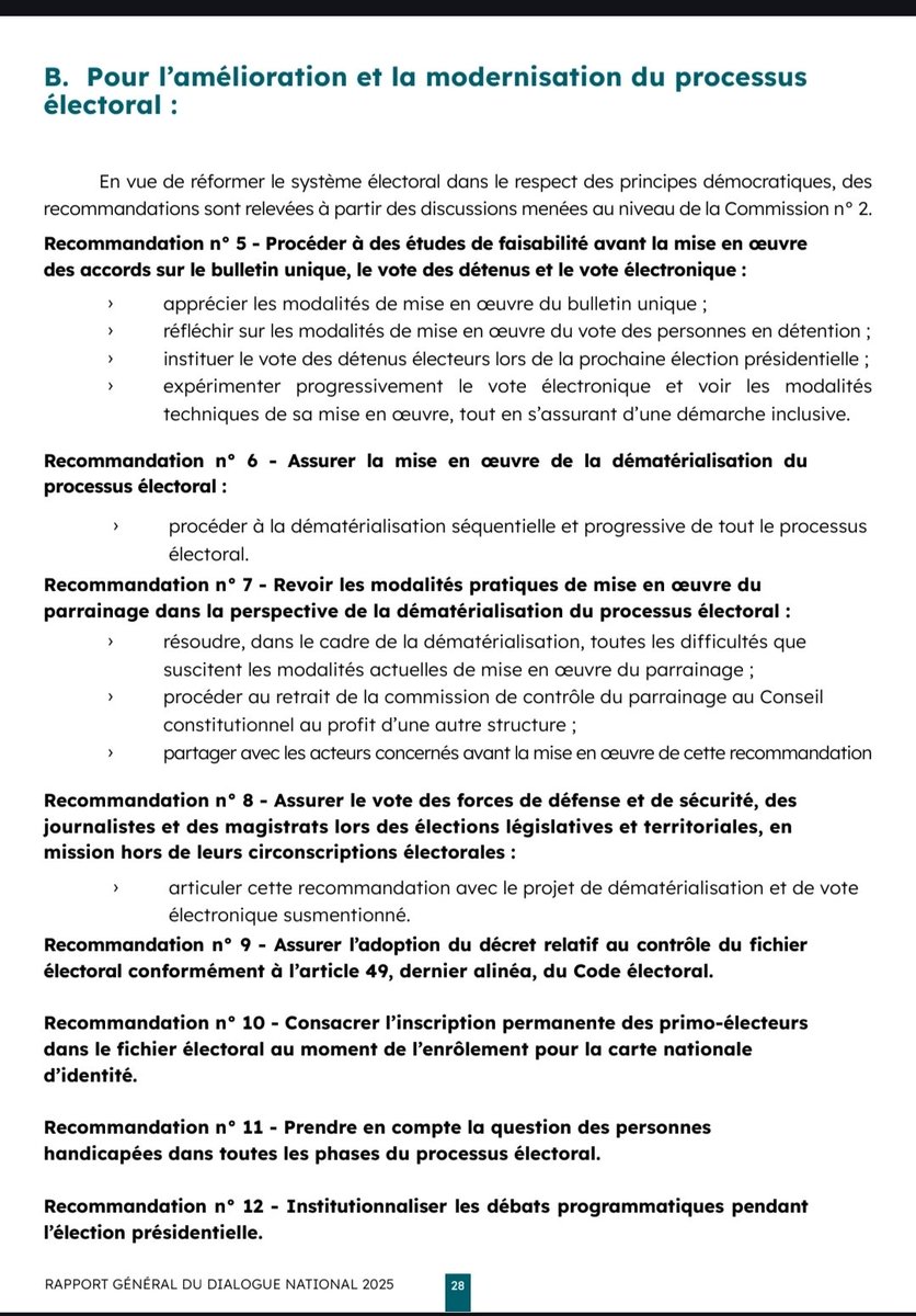 as_cleverO's tweet image. Le Rapport général du Dialogue national "sur le système politique sénégalais" a été remis ce lundi au Président @PR_Diomaye
#Recommandations Générales au nombre de 18.

Téléchargez le document ici 🔗 bit.ly/rp_dialoguenat…