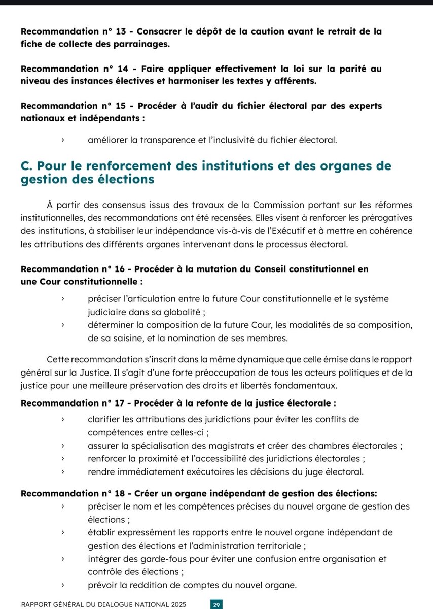 as_cleverO's tweet image. Le Rapport général du Dialogue national "sur le système politique sénégalais" a été remis ce lundi au Président @PR_Diomaye
#Recommandations Générales au nombre de 18.

Téléchargez le document ici 🔗 bit.ly/rp_dialoguenat…
