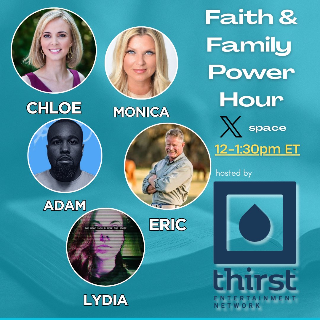 THIRST Entertainment Network (@thirstentertain) on Twitter photo Why is the Department of Education is being gutted?
What does it mean for homeschooling in America?
Who made all the Calvinists on TikTok angry?
Join us tomorrow at 12pm ET for the Faith & Family Power Hour.
feat. <a href="/monicaonairtalk/">Monica Matthews On Air</a> <a href="/wrong_speak/">Adam B. Coleman, Proud Father & Imperfect Man</a> <a href="/sourpatchlyds/">Sour Patch Lyds ن</a> <a href="/theericanderson/">Eric Ryan Anderson</a> Why is the Department of Education is being gutted?
What does it mean for homeschooling in America?
Who made all the Calvinists on TikTok angry?
Join us tomorrow at 12pm ET for the Faith & Family Power Hour.
feat. <a href="/monicaonairtalk/">Monica Matthews On Air</a> <a href="/wrong_speak/">Adam B. Coleman, Proud Father & Imperfect Man</a> <a href="/sourpatchlyds/">Sour Patch Lyds ن</a> <a href="/theericanderson/">Eric Ryan Anderson</a>