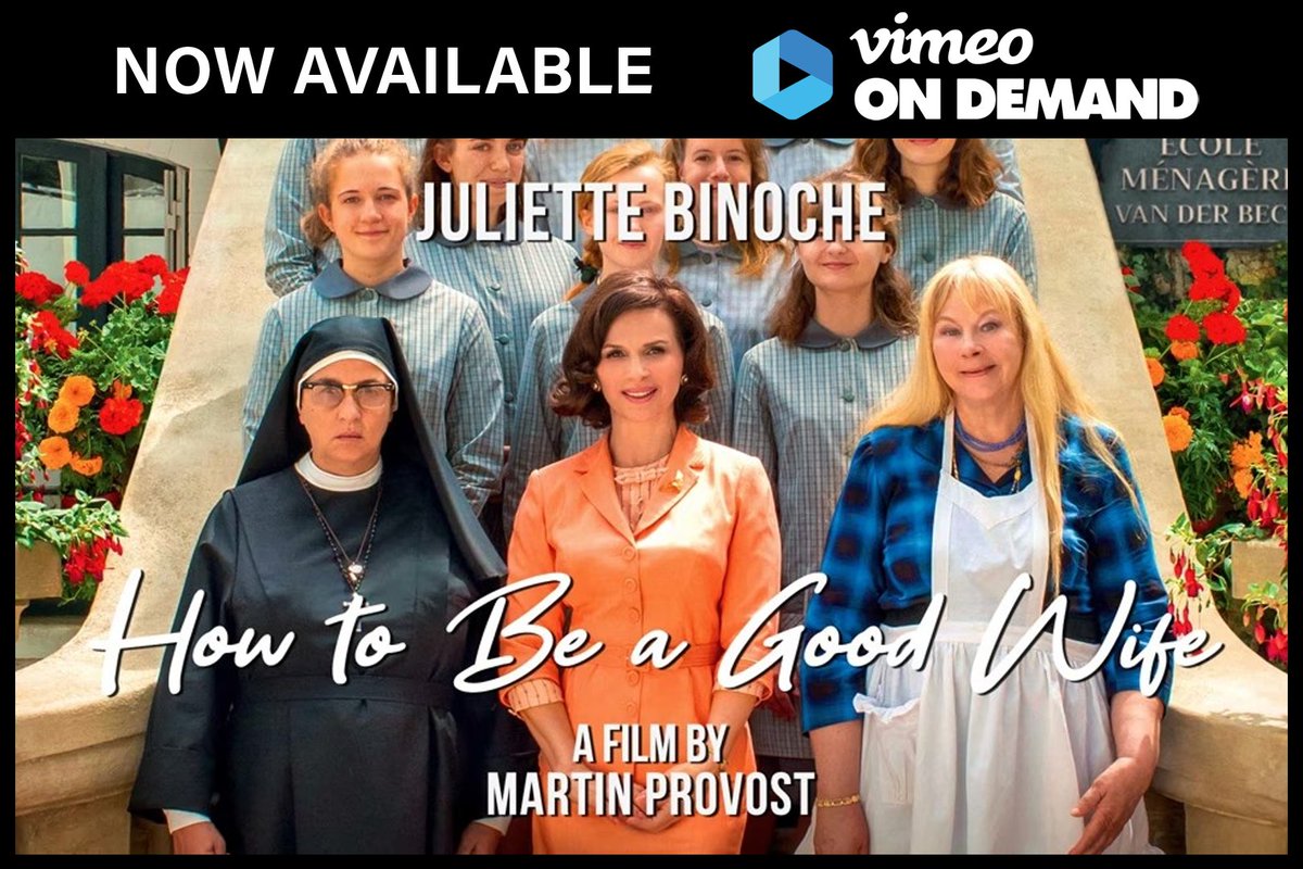 IcarusFilms's tweet image. “Juliette Binoche is superbly entertaining as she first trills and shrills on the ways of proper womanhood, and then starts to relish the taste of new freedoms.” —@nytimes
HOW TO BE A GOOD WIFE is now available to rent and buy on Vimeo on Demand ▶️ vimeo.com/ondemand/howto…