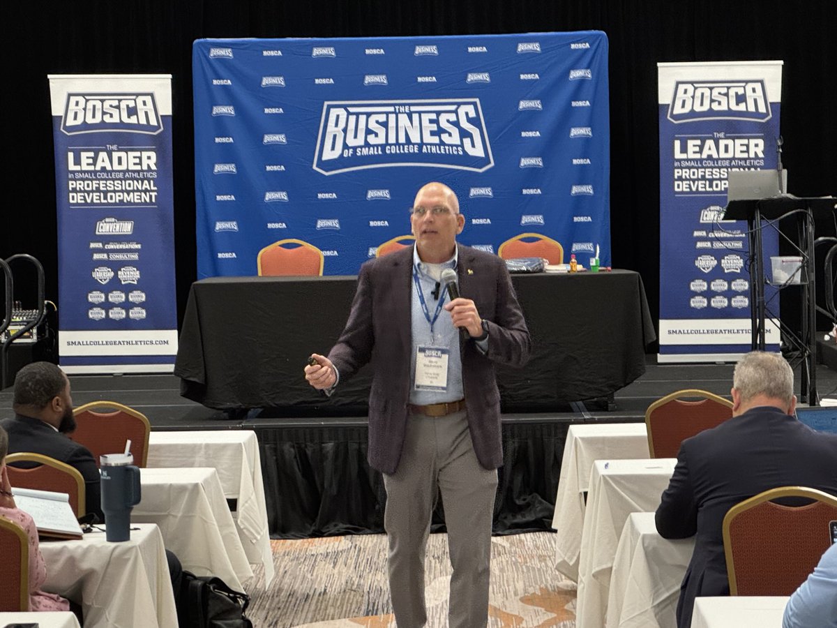 BOSCA (@smallcollegeath) on Twitter photo Final session of the day focuses on “Leveraging a National Championship” on campus led by <a href="/FerrisStAD/">Steve Brockelbank</a> #BOSCA25 Final session of the day focuses on “Leveraging a National Championship” on campus led by <a href="/FerrisStAD/">Steve Brockelbank</a> #BOSCA25
