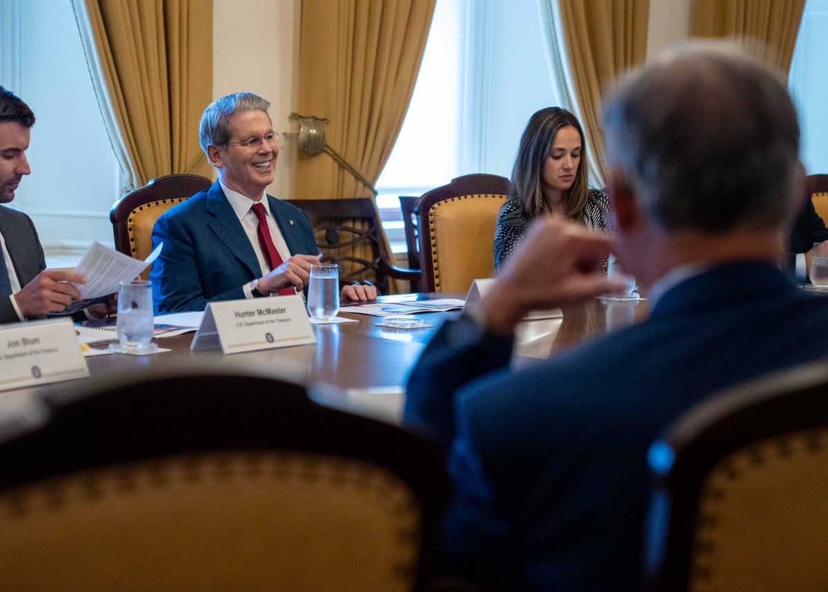 Treasury Secretary Scott Bessent (@secscottbessent) on Twitter photo The textile industry has long been an important facet of our economy.
Today, I had a productive discussion with <a href="/NCTO/">NCTO</a>, the voice of the U.S. textile industry.
We discussed <a href="/POTUS/">President Donald J. Trump</a>’s vision for strategic manufacturing and this administration's ongoing efforts to bolster growth The textile industry has long been an important facet of our economy.
Today, I had a productive discussion with <a href="/NCTO/">NCTO</a>, the voice of the U.S. textile industry.
We discussed <a href="/POTUS/">President Donald J. Trump</a>’s vision for strategic manufacturing and this administration's ongoing efforts to bolster growth
