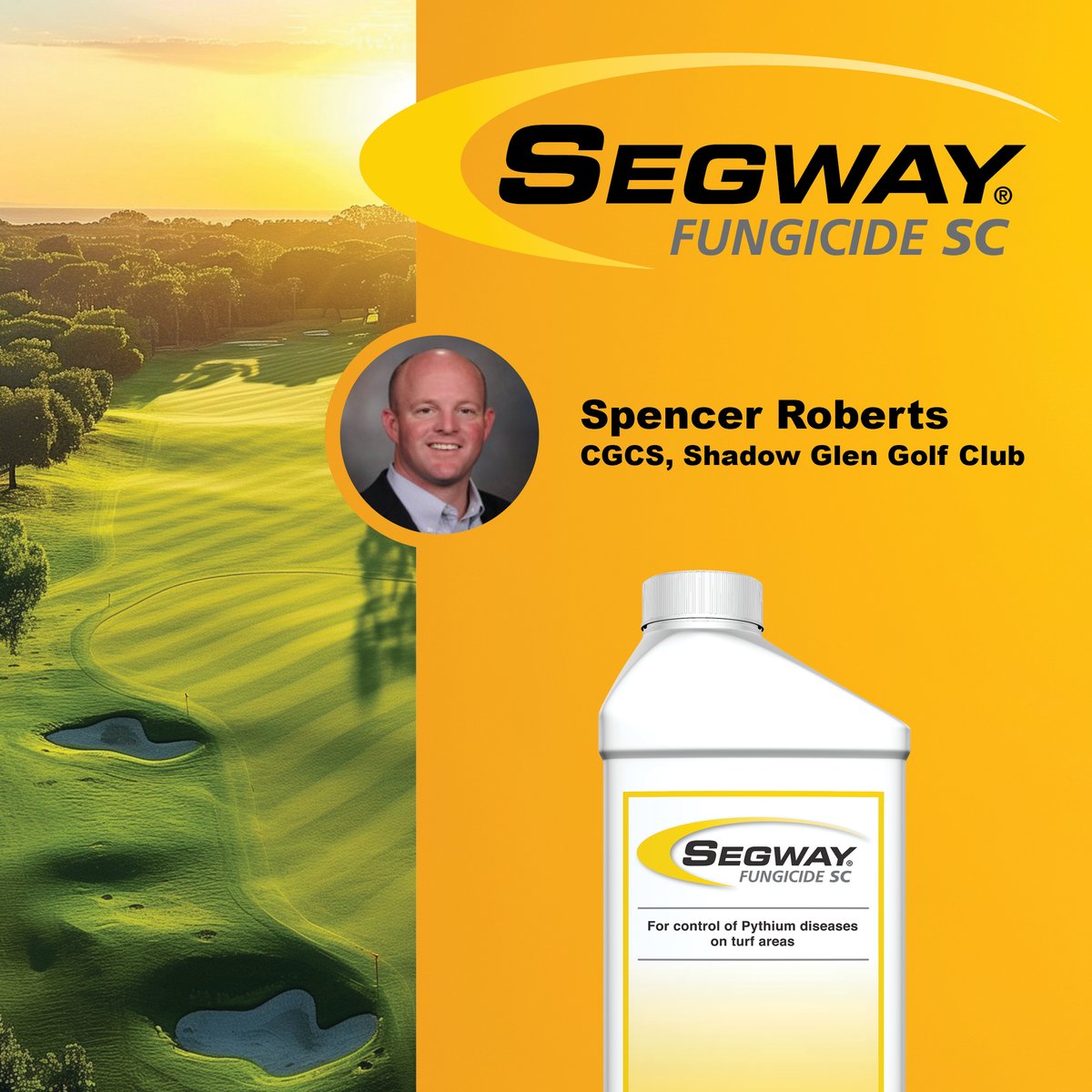 PBIGordonTurf's tweet image. 🌱 “What I like most about Segway is its versatility. It provides options to protect different parts of the plant from pythium,” says Spencer Roberts, CGCS at Shadow Glen Golf Club. See how it fits into your course strategy 👉 pbigordonturf.com/products/fungi….