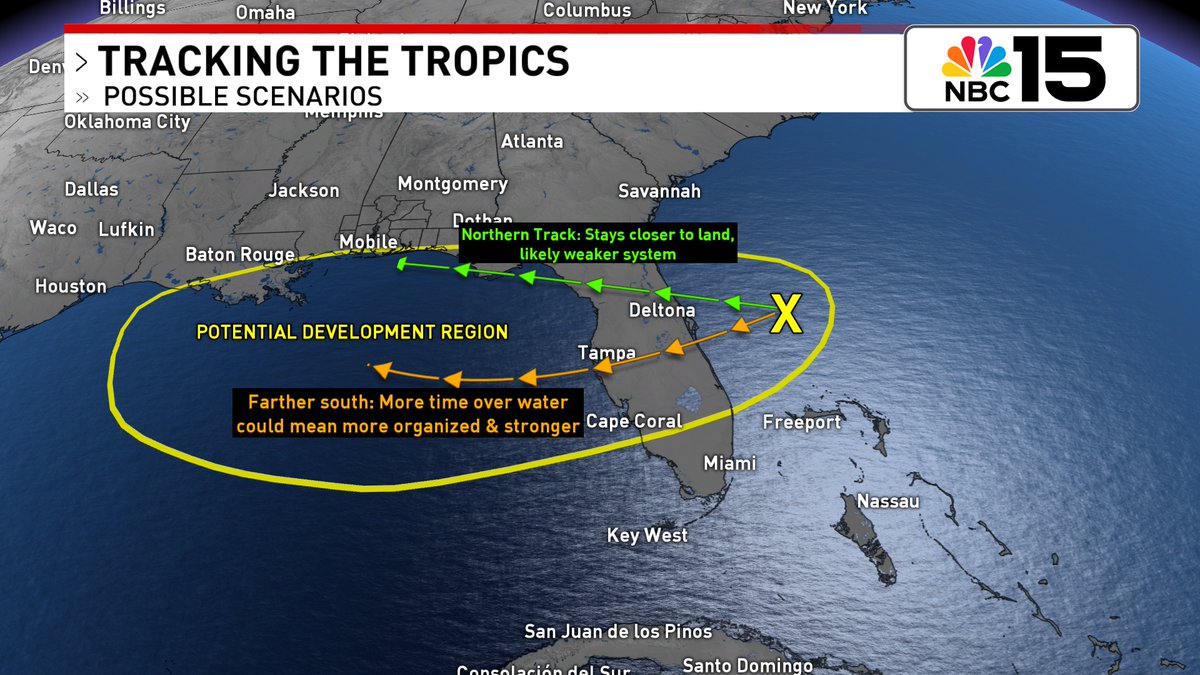 Kelly Foster (@kelly_wpmi) on Twitter photo We'll be keeping a close eye on the tropics this week. Currently a low chance Invest 93L develops as it moves west through the northern Gulf. Full breakdown tonight on <a href="/mynbc15/">NBC 15 News</a> at 5, 6, & 10PM.
mynbc15.com/weather We'll be keeping a close eye on the tropics this week. Currently a low chance Invest 93L develops as it moves west through the northern Gulf. Full breakdown tonight on <a href="/mynbc15/">NBC 15 News</a> at 5, 6, & 10PM.
mynbc15.com/weather