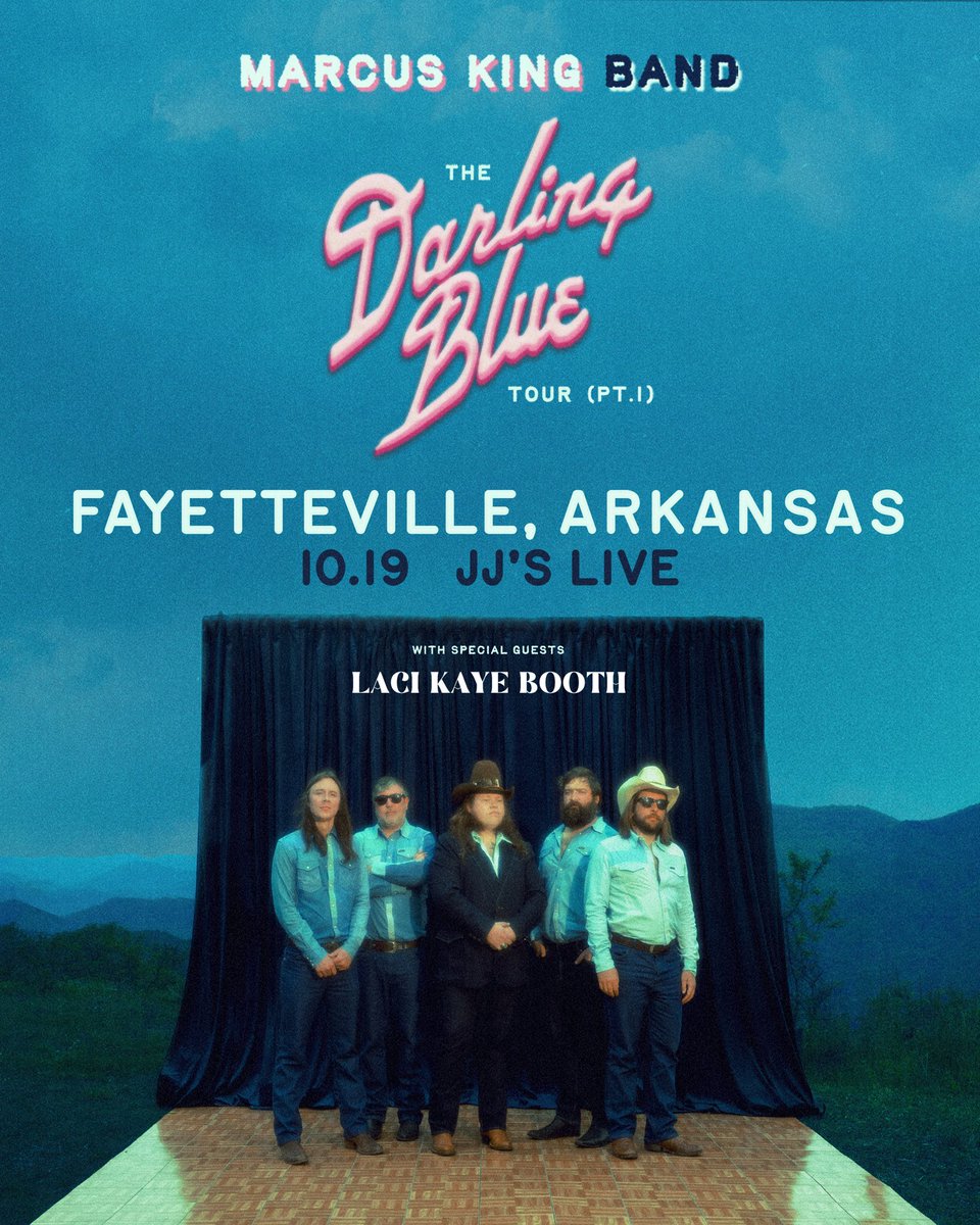 JJ's Live (@jjslivear) on Twitter photo 🎸 JUST ANNOUNCED 🎸
<a href="/realmarcusking/">Marcus King</a> is bringing The Darling Blue Tour (Pt. 1) to JJ’s Live in Fayetteville on Sunday, October 19th with special guest <a href="/lacikayebooth/">Laci Kaye Booth</a>!
🎟 Tickets on sale this Friday, July 18th!
Sign up for our newsletter at JJsLive.com/newsletter for presale! 🎸 JUST ANNOUNCED 🎸
<a href="/realmarcusking/">Marcus King</a> is bringing The Darling Blue Tour (Pt. 1) to JJ’s Live in Fayetteville on Sunday, October 19th with special guest <a href="/lacikayebooth/">Laci Kaye Booth</a>!
🎟 Tickets on sale this Friday, July 18th!
Sign up for our newsletter at JJsLive.com/newsletter for presale!