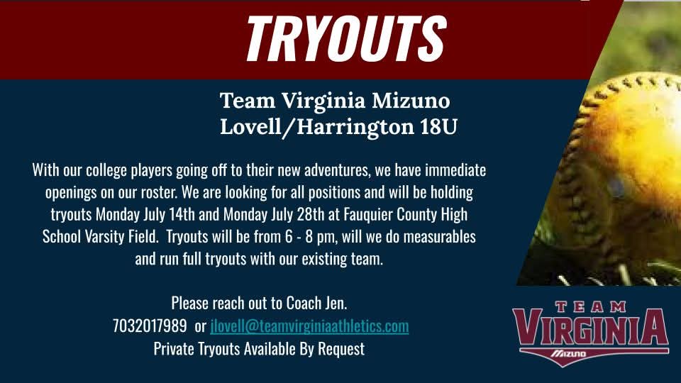 TRYOUTS HAVE BEEN POSTPONED DUE  TO WEATHER ☔⚡⚡⚡🌂
STAY TUNED FOR OUR RESCHEDULED DATE COMING SOON .