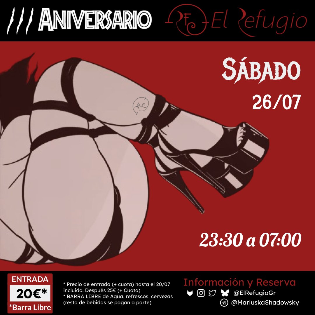 ¿Qué mejor forma de celebrar nuestro tercer aniversario que con una fiesta, y qué mejor que hacerlo para celebrar el 24/7?

Todo lo que puedas imaginar en esta gran fiesta en la que contamos con Aire acondicionado!!!

No te lo pierdas
fetlife.com/events/1817215