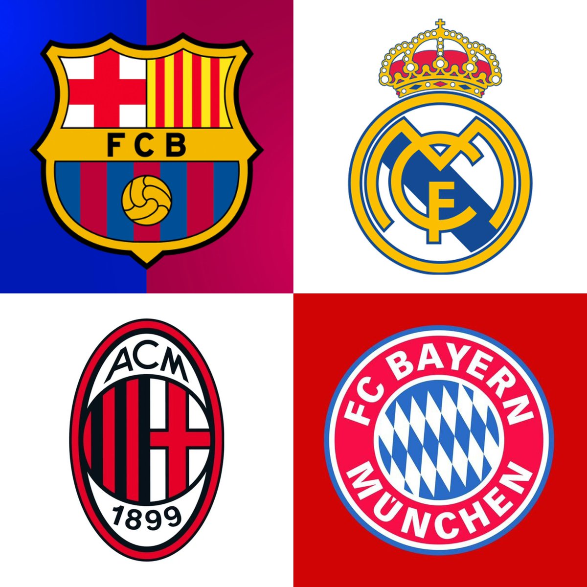 PEDR8NHOFCB's tweet photo. Les 4 meilleurs clubs de l’histoire objectivement. https://t.co/QbZ4W7nNLd