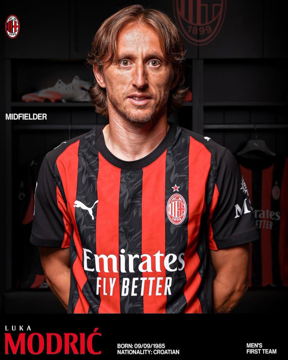 🚨公式発表🚨 モドリッチのACミラン加入が決定🇮🇹🔥 背番号は「14」番