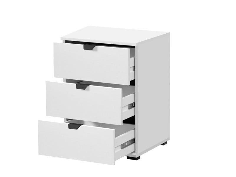 Lim Arctic White 3 Drawer Bedside Table – Stylish &amp; Practical Bedroom Storage   - A luxurious bedside table - 3 Storage Drawers  - Part of the Lim Range -More info: thehomedecorstore.co.uk/products/lim-a… #bedsidetable  #storagedrawers #bedroomfurniture #bedroomdesign #designideas #homedecor