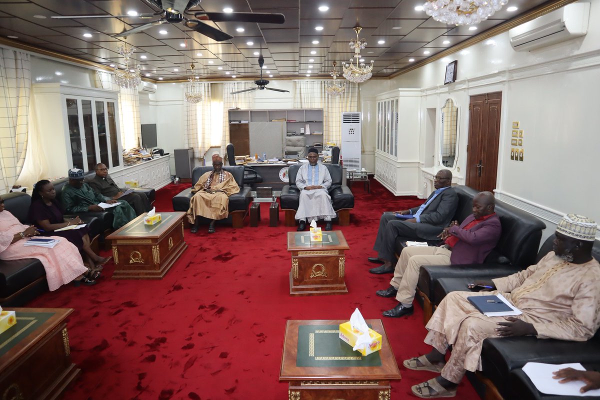 Courtesy Visit

VP Mohammed BS Jallow today received the Gambia Inter-Religious Committee led by Imam Essa Foday Darboe &amp; Most Rev. James S. Cole. Discussions centered on peace, unity &amp; interfaith collaboration in The Gambia.