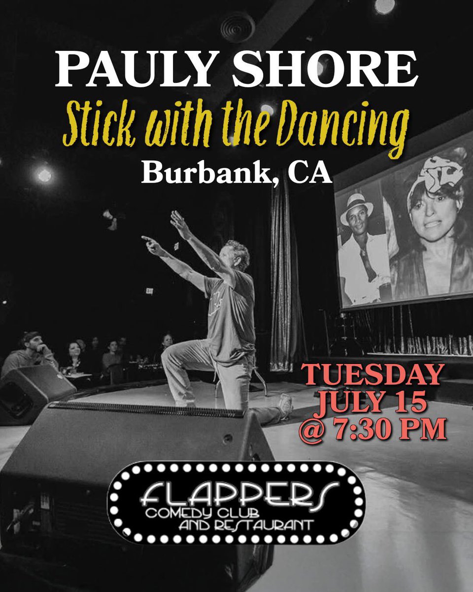 PaulyShore's tweet image. LA, TOMORROW (Tues, July 15), I'm doing my one man show "Stick with the Dancing" in @FlappersComedy Yoo Hoo Room. Stories from my childhood. Hope you come check it out!