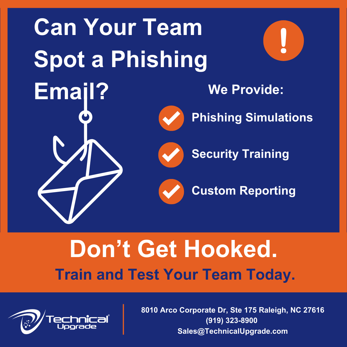 TechUpgrade's tweet image. Can your team spot a phishing email before it’s too late?
Cybercriminals are getting smarter. Train and test your team today.
Phishing simulations. Security training. Custom reporting.
#TechnicalUpgrade #CyberSecurity #PhishingAwareness #DontGetHooked