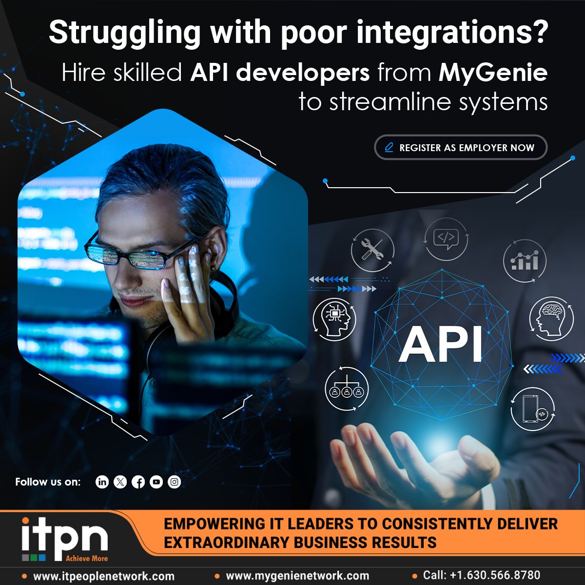 mygenienetwork's tweet image. Struggling with poor integrations? Find and procure skilled API developers from MyGenie seamlessly.
Register as 'Employer' now: mygenienetwork.com/RegistrationPa…
mygenienetwork.com
itpeoplenetwork.com
#procurement #apidevelopers #systemintegration #consultants #MyGenieNetwork