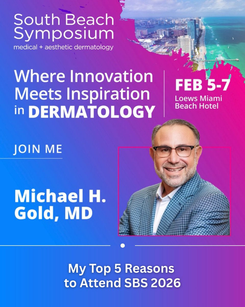 SBS 2026 is coming up, here are my top reasons to attend:

1️⃣ Incredible Learning Opportunities
2️⃣ Medical and Cosmetic Dermatology Side by Side
3️⃣ Live, Hands-On Education
4️⃣ What’s Coming in 2026
5️⃣ Miami in February is Always Welcome

Join me 🔗 go.livderm.org/4kWfKAN