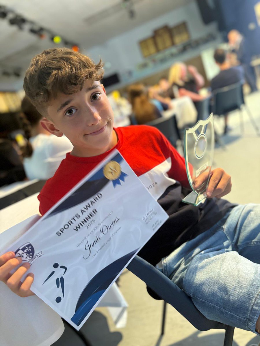 What a lovely night at <a href="/YGTredegarCS/">Ysgol Gyfun Tredegar</a> sports awards. A room full of sporting talent and such an honour to be invited. Jamie won year 7 footballer of the year. Proud parents of a child in a school that really values its pupils and their sporting achievements.