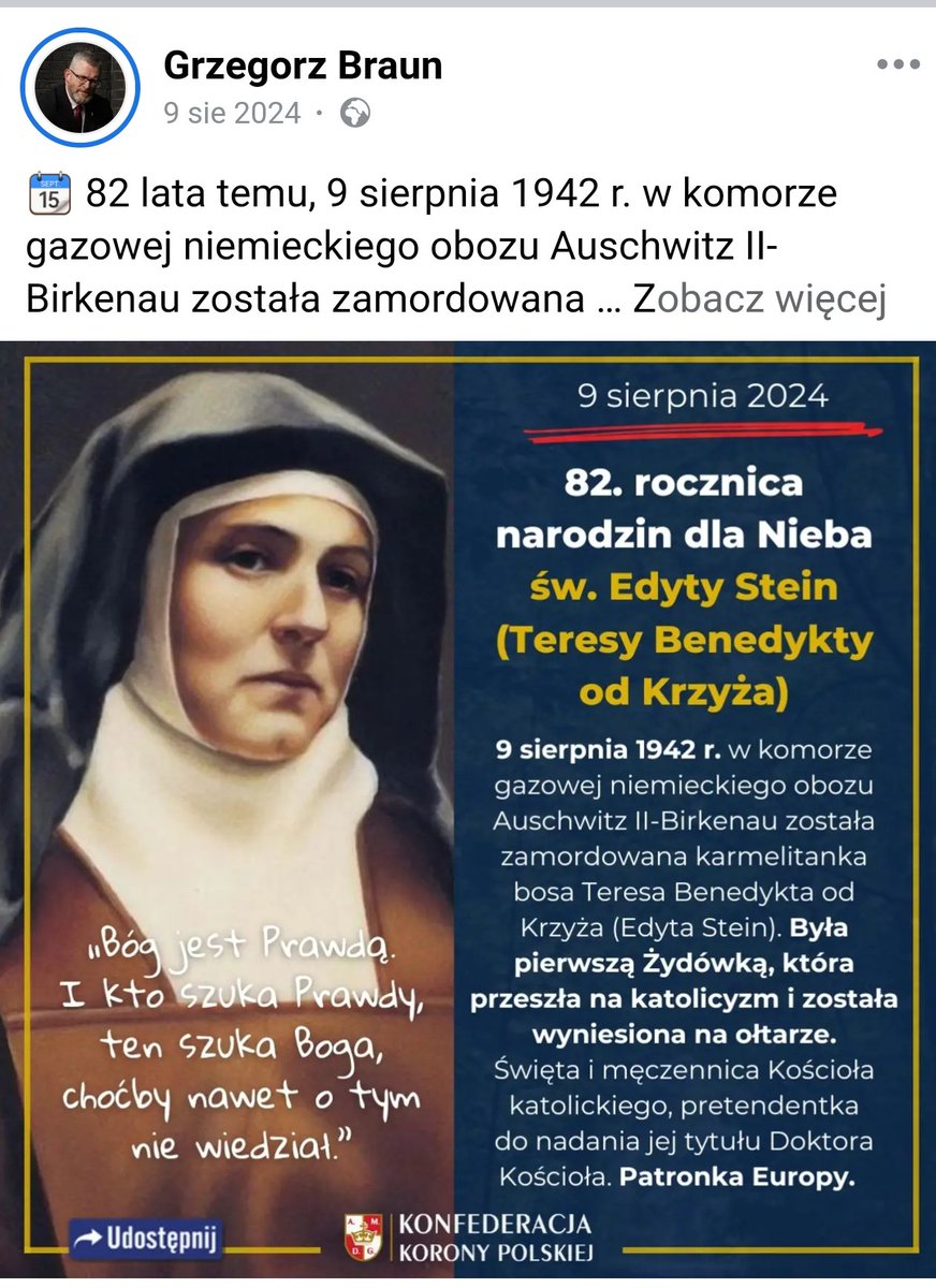 Oliver Pochwat 🇵🇱 #SilnymGazem (@oli_pochwat) on Twitter photo Panie <a href="/GrzegorzBraun_/">Grzegorz Braun</a> a w tej komorze gazowej św. Edyta Stein czym została zamordowana? Panie <a href="/GrzegorzBraun_/">Grzegorz Braun</a> a w tej komorze gazowej św. Edyta Stein czym została zamordowana?