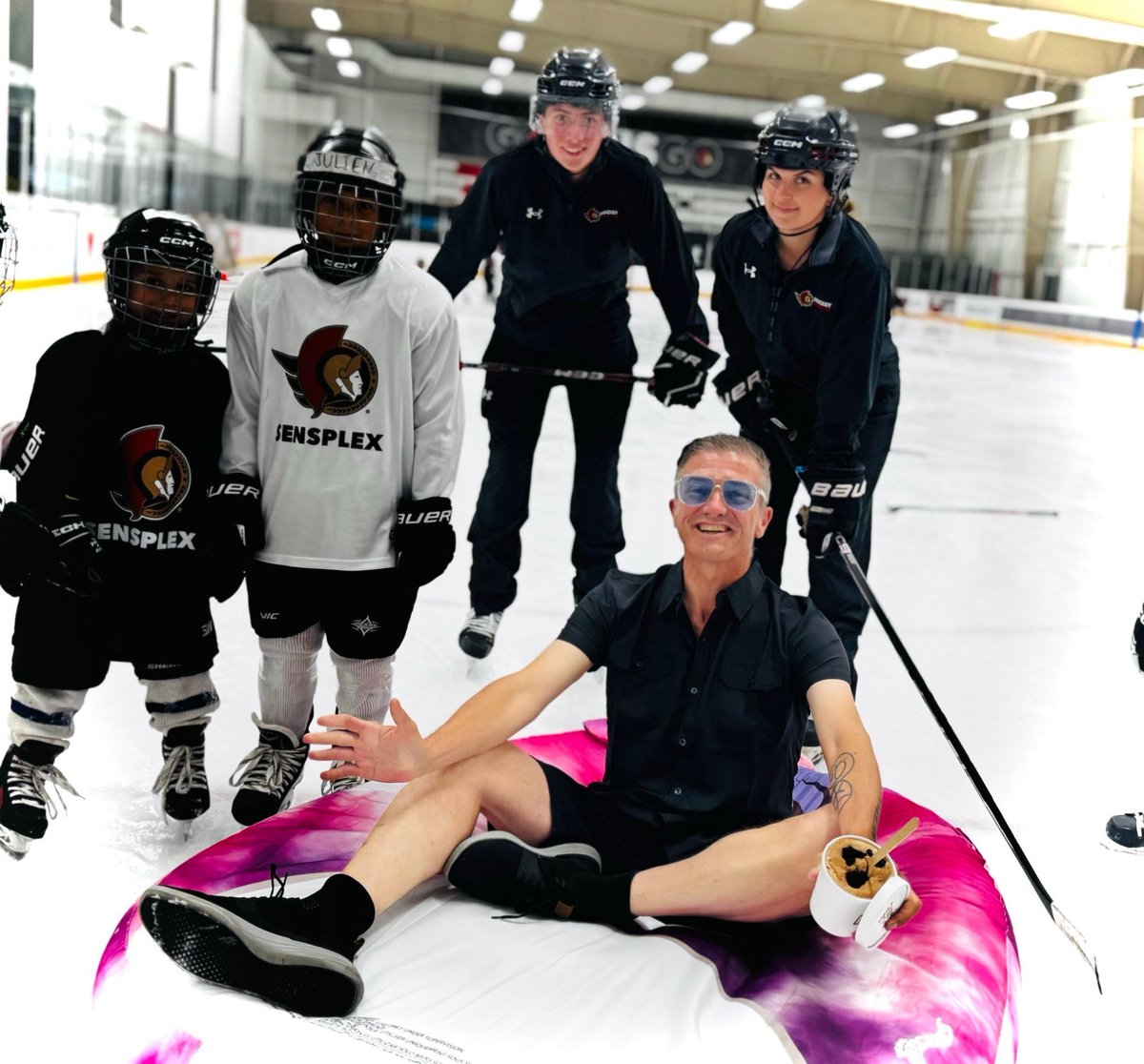 TimTierney's tweet image. Some say “cool” is a state of mind. I say it’s floating across an ice rink at the Richcraft Sensplex, in July, chilling on a pool floatie, with a full bucket of Chris’s Ice Cream in hand, while kids cheer like you just brought winter to a pool party. 🍦❄️🇨🇦
That was my take on…