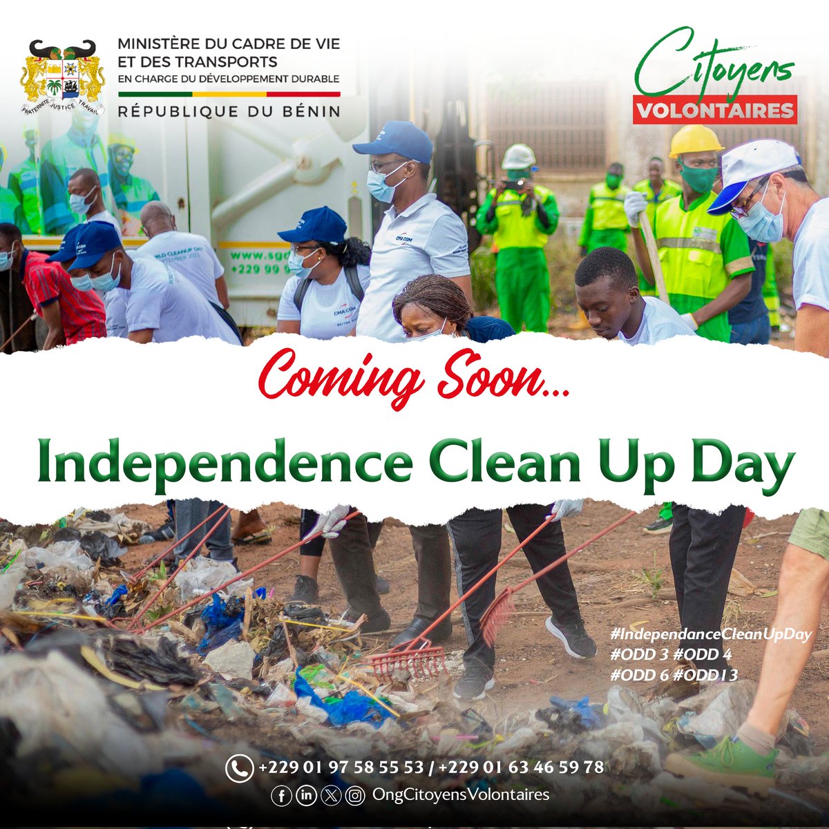 Parce qu’être libre, c’est aussi protéger sa terre.

De la liberté de décider, de vivre, de lutter pour soi-même,
De la fête nationale et de la conscience de nos forces,
Est né un pouvoir : celui d’agir pour son environnement.

INDEPENDANCE CLEAN UP DAY ,
c’est une déclaration