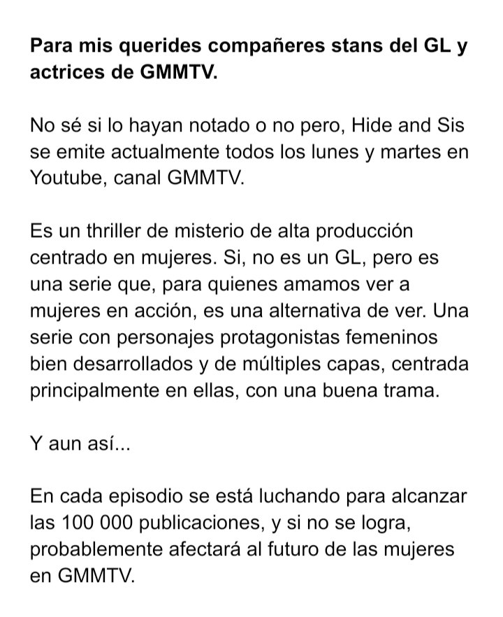 ElClub4AM's tweet photo. Hola fans del GL!
Apoyemos este proyecto no GL, pero que está centrado y protagonizado por mujeres. 
Creo que si nos unimos, podemos lograrlo. Apoyemos a las chicas! 

Te agradecería un rt! 

#HideAndSis https://t.co/vOR91Vt9w3