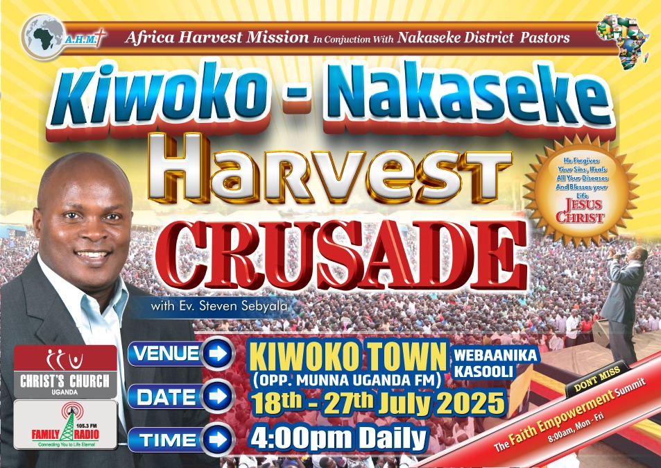 StevenSebyala's tweet photo. Are you ready for it? 18th - 27th July 2025
#Making_Africa_A_Jesus_Continent
#Sebyala_Steven 
#Kiwooko_Harvest_Crusade https://t.co/eHu6W7bKmU