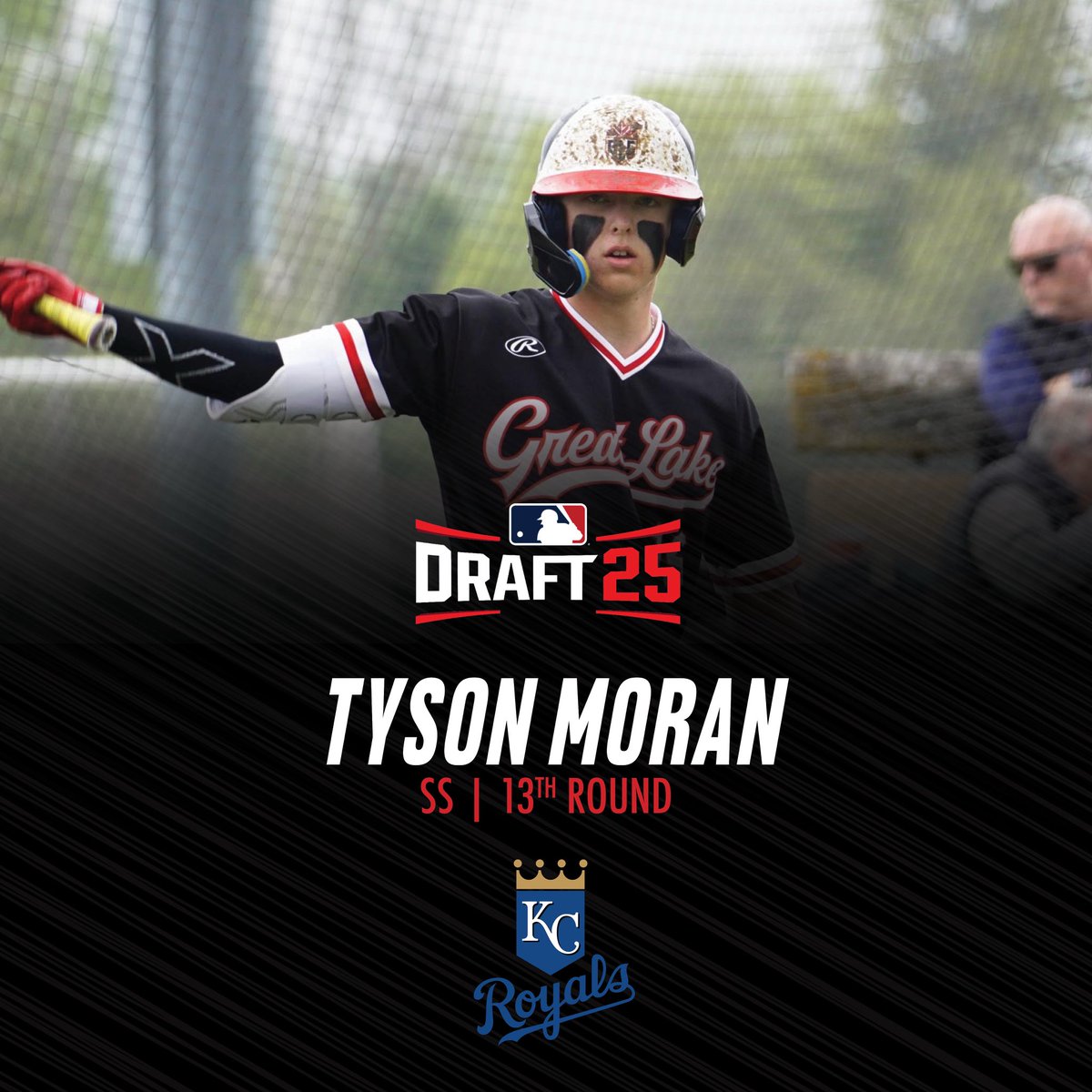 🚨Tyson Moran🚨

GLC INF Tyson Moran selected by the <a href="/Royals/">Kansas City Royals</a> in the 13th round of the #MLBDraft  

Congrats to the entire Moran Family!

#GLCPro🍁