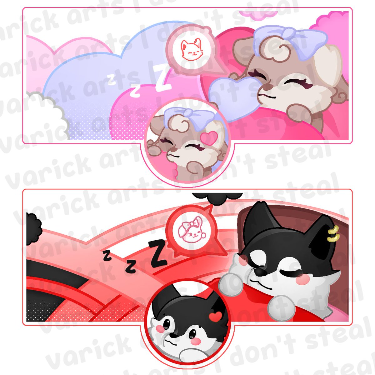 varickarts's tweet image. [Commission]
My first commission yiipee!
- Discord Banner &amp;amp; Icon for couple
Thanks for trust @sleepyokaii  🐶