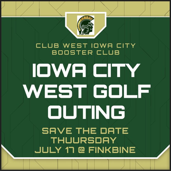 Even if you choose not to golf, come out to <a href="/FinkbineGolf/">Finkbine Golf Course</a> to support <a href="/Club_West_/">Club West</a> <a href="/ICWestAthletics/">Iowa City West Athletics</a> 
We will be selling raffle tickets &amp; running the silent auction all day.  When golf is completed about 3 pm, we will give away prizes &amp; closing the silent auction.