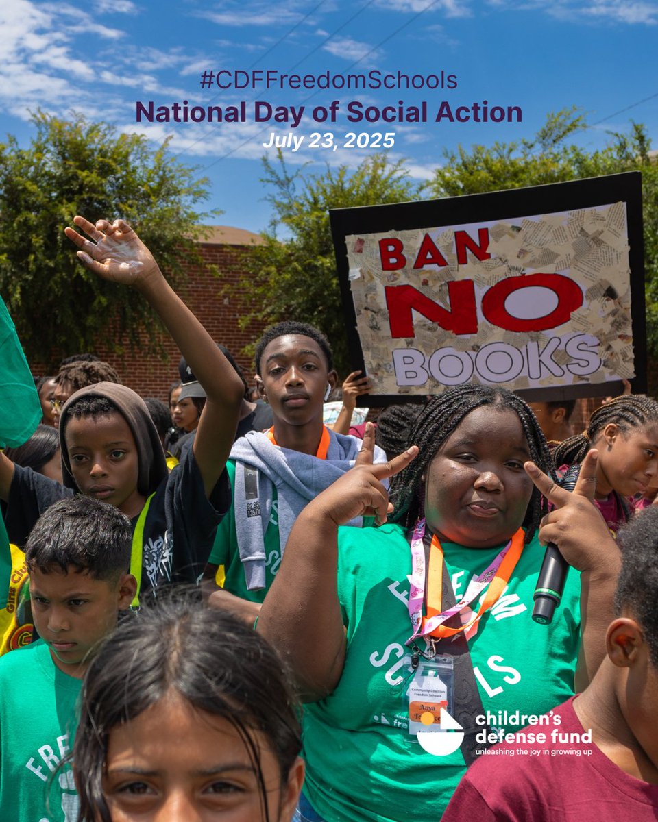 Public education is a public good.  

On July 23, during our National Day of Social Action, #CDFFreedomSchools scholars will rally, march, and meet with officials to demand strong, civic-minded education.  

Learn more about NDSA and see to get involved: bit.ly/4lSzW7m