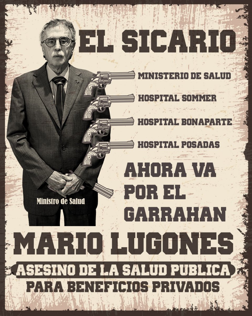 JavierGabino's tweet image. Diagos todos #LugonesVaciaElGarrahan como sicario de este gobierno