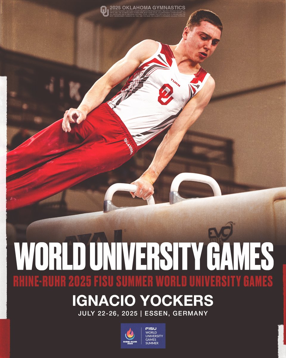 Ignacio will compete with Spain at the World University Games in Germany next week!

🔗 bit.ly/452snoU

#BoomerSooner ☝ | #GymU