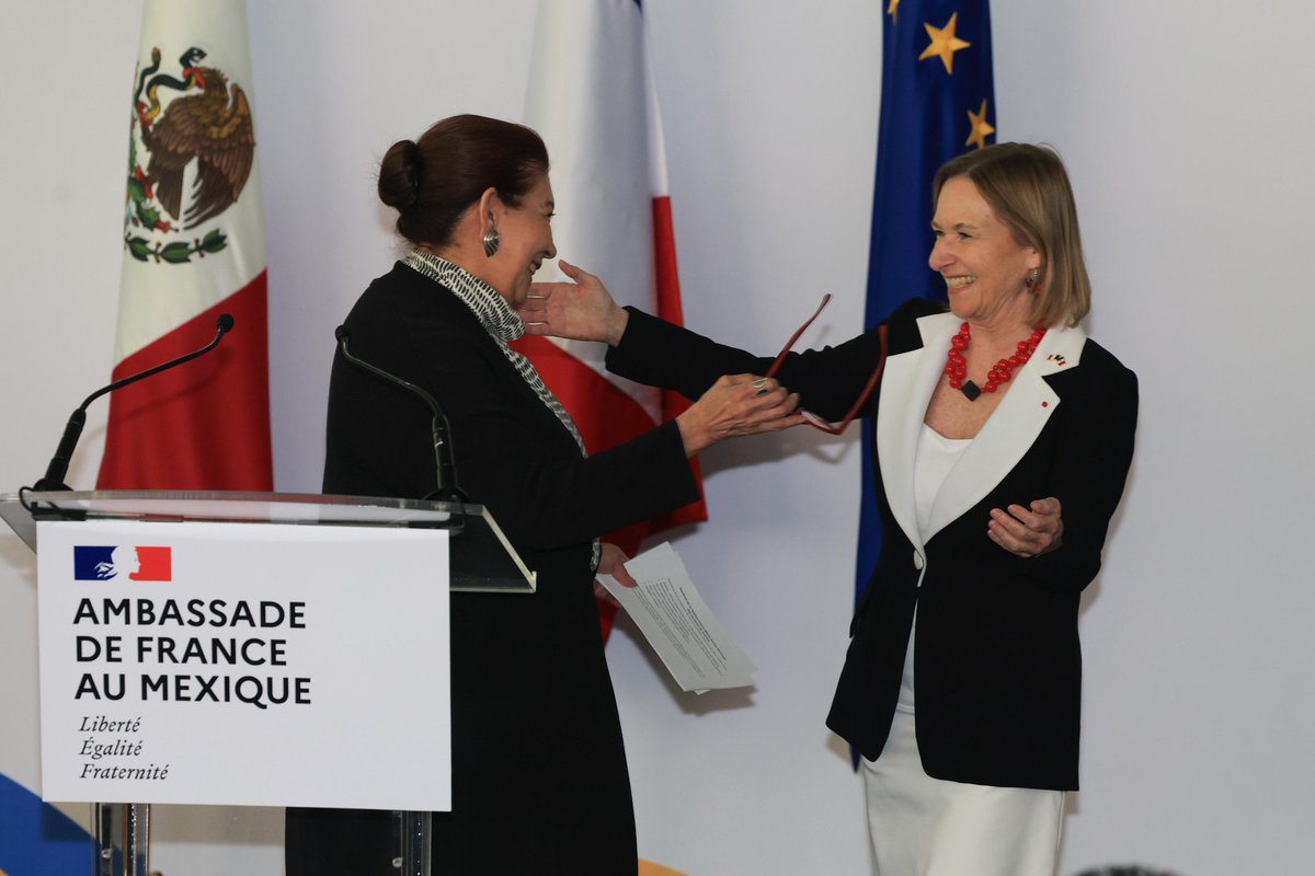 Embajada de Francia en México 🇲🇽 (@franciaenmexico) on Twitter photo La Embajadora de 🇨🇵 <a href="/DBorione/">Delphine Borione</a>, y la subsecretaria de Relaciones Exteriores, <a href="/mtmercado2002/">María Teresa Mercado</a> reafirmaron la asociación estratégica entre 🇨🇵 y 🇲🇽 y las múltiples cooperaciones que se desarrollan en temas económicos, educativos, científicos, ambientales y también de salud, DD.HH. La Embajadora de 🇨🇵 <a href="/DBorione/">Delphine Borione</a>, y la subsecretaria de Relaciones Exteriores, <a href="/mtmercado2002/">María Teresa Mercado</a> reafirmaron la asociación estratégica entre 🇨🇵 y 🇲🇽 y las múltiples cooperaciones que se desarrollan en temas económicos, educativos, científicos, ambientales y también de salud, DD.HH.