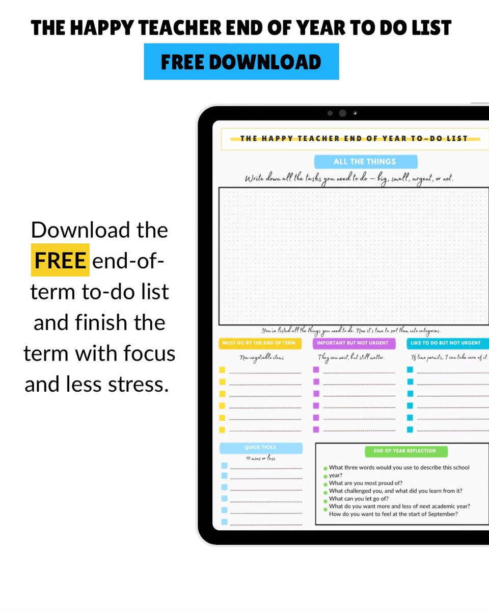 How to prioritise your workload at the end of the school year thehappyteacherhub.co.uk/thehappyteache…