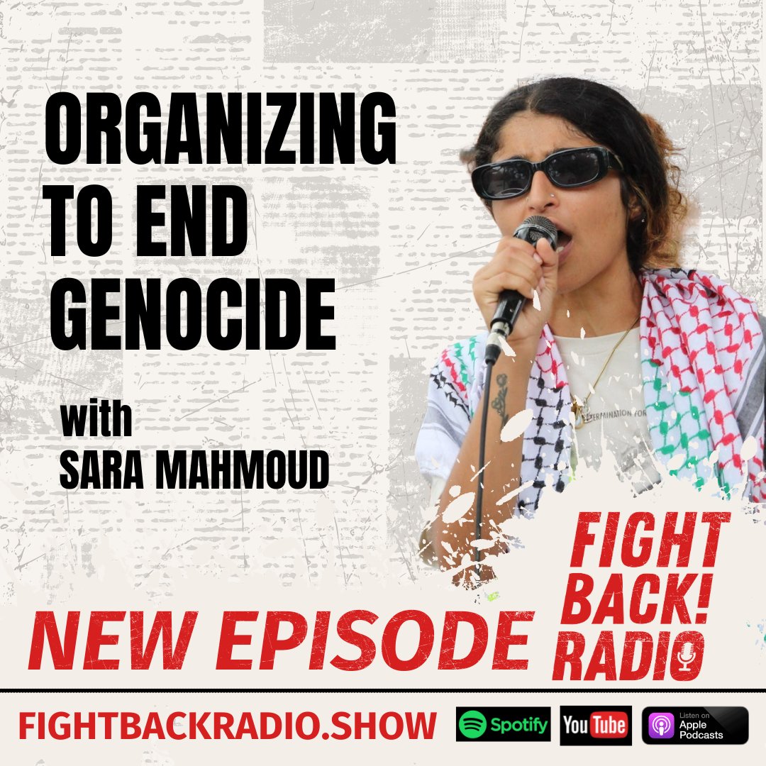 FightBackRadio's tweet image. NEW! Sara Mahmoud has been organizing for Palestinian liberation for 10 years. A member of @freedomroadorg and chair of @JaxPSN, she joins us to talk about the need to organize to defeat Trump, Israel, and US imperialism!
Listen on Spotify, Apple Podcasts, or watch on YouTube!