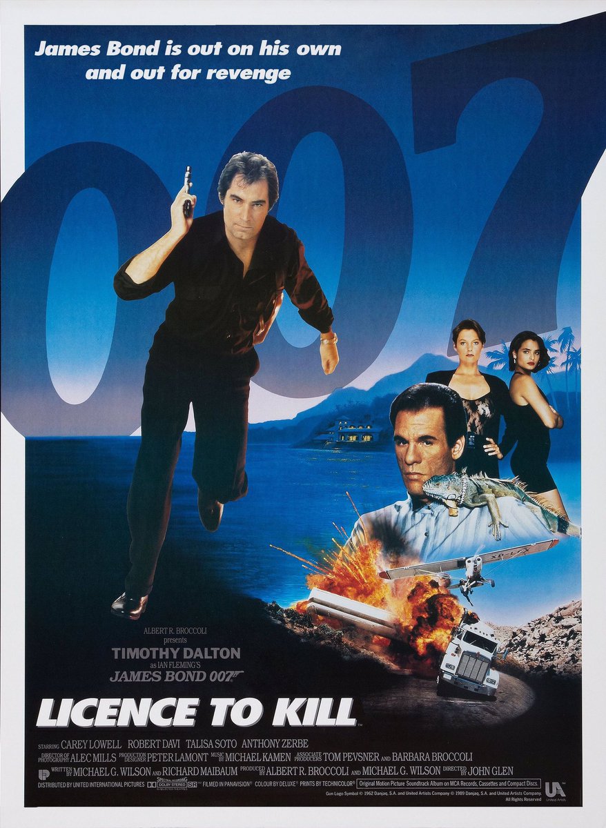 FilmNewsNos's tweet image. 🎬MOVIE HISTORY: 36 years ago today, July 14, 1989, the movie ‘Licence to Kill’ opened in theaters!

#TimothyDalton #CareyLowell #RobertDavi #TalisaSoto #AnthonyZerbe #FrankMcRae #EverettMcGill #WayneNewton #BenicioDelToro #AnthonyStarke #DesmondLlewelyn #GrandLBush #JamesBond