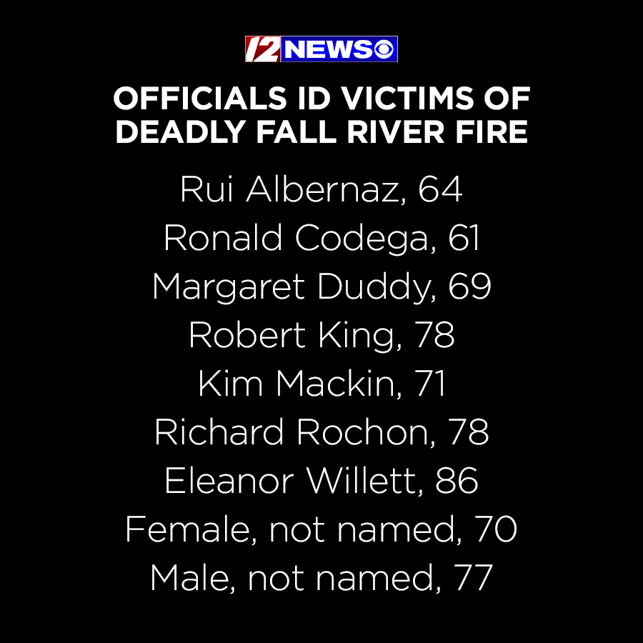 #UPDATE: The Bristol County DA has identified seven of the nine people killed in the deadly fire at Gabriel House Assisted Living Facility in Fall River. Read the developing story: wpri.com/news/local-new…