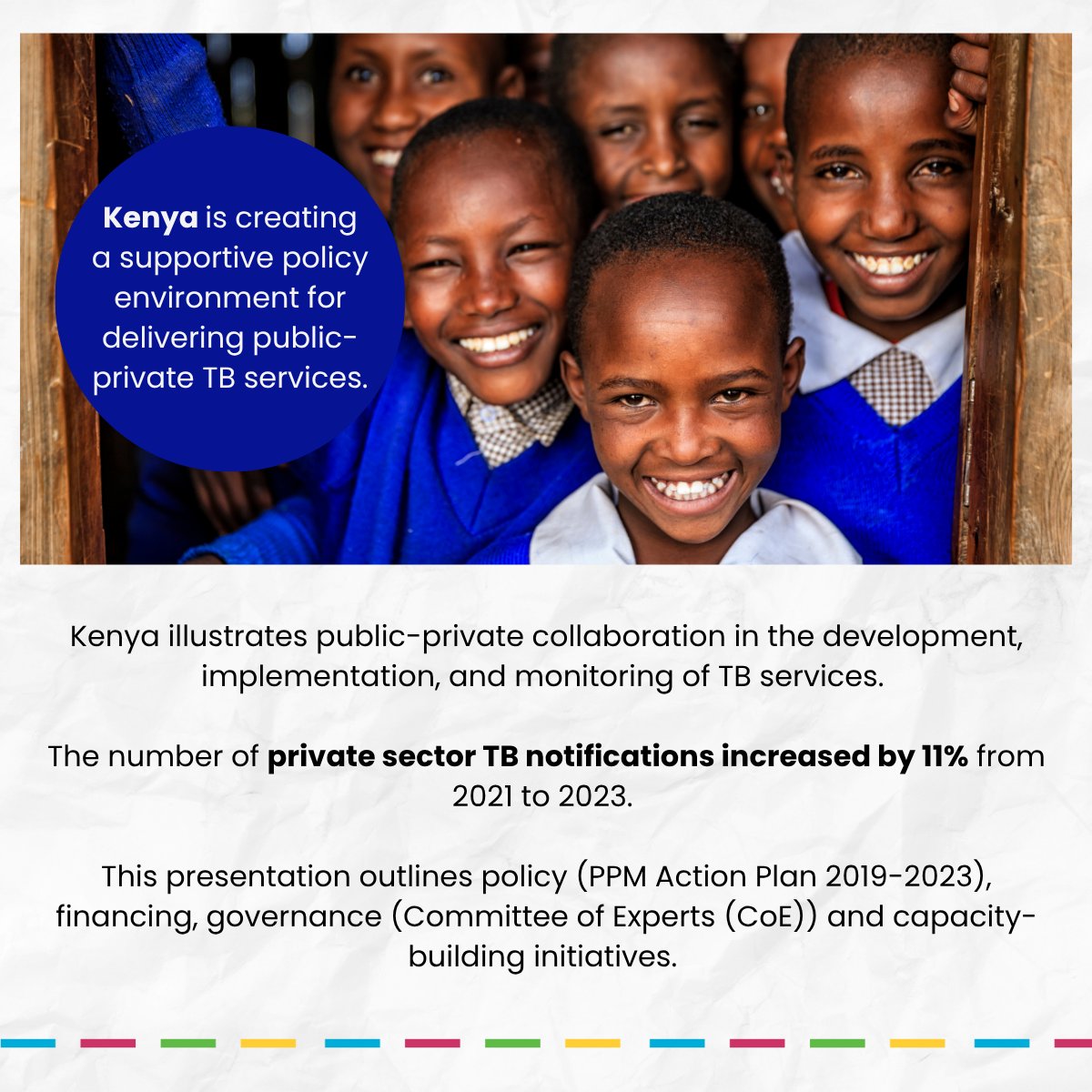 tb_ppm's tweet image. Kenya is scaling #TB care w public-private collaboration! Private sector TB notifications rose 11% 📈
🏥 2,715 facilities signed MoUs
🔍 4.4M+ screened, 19K+ diagnosed
🧪 40 private labs equipped

Register to hear more Tues 16 july: us02web.zoom.us/webinar/regist…