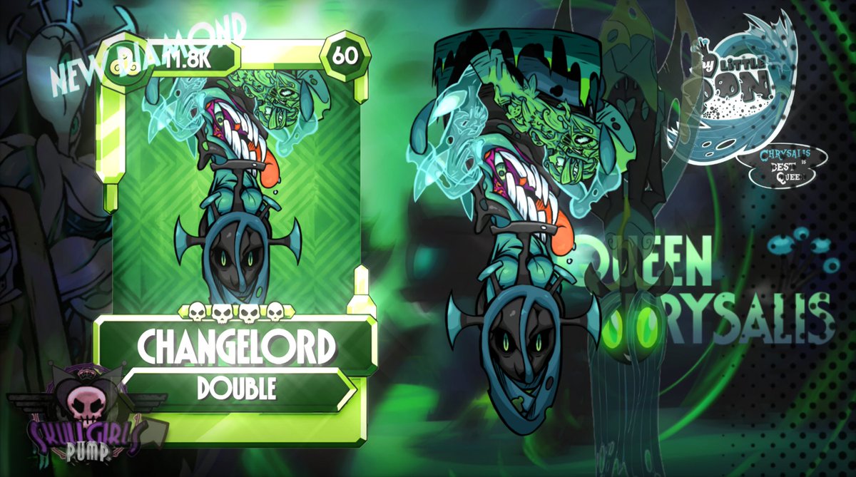 Double as Queen Chrysalis from MLP

#Skullgirls #skullgirlsmobile <a href="/sgmobile/">Skullgirls Mobile</a>