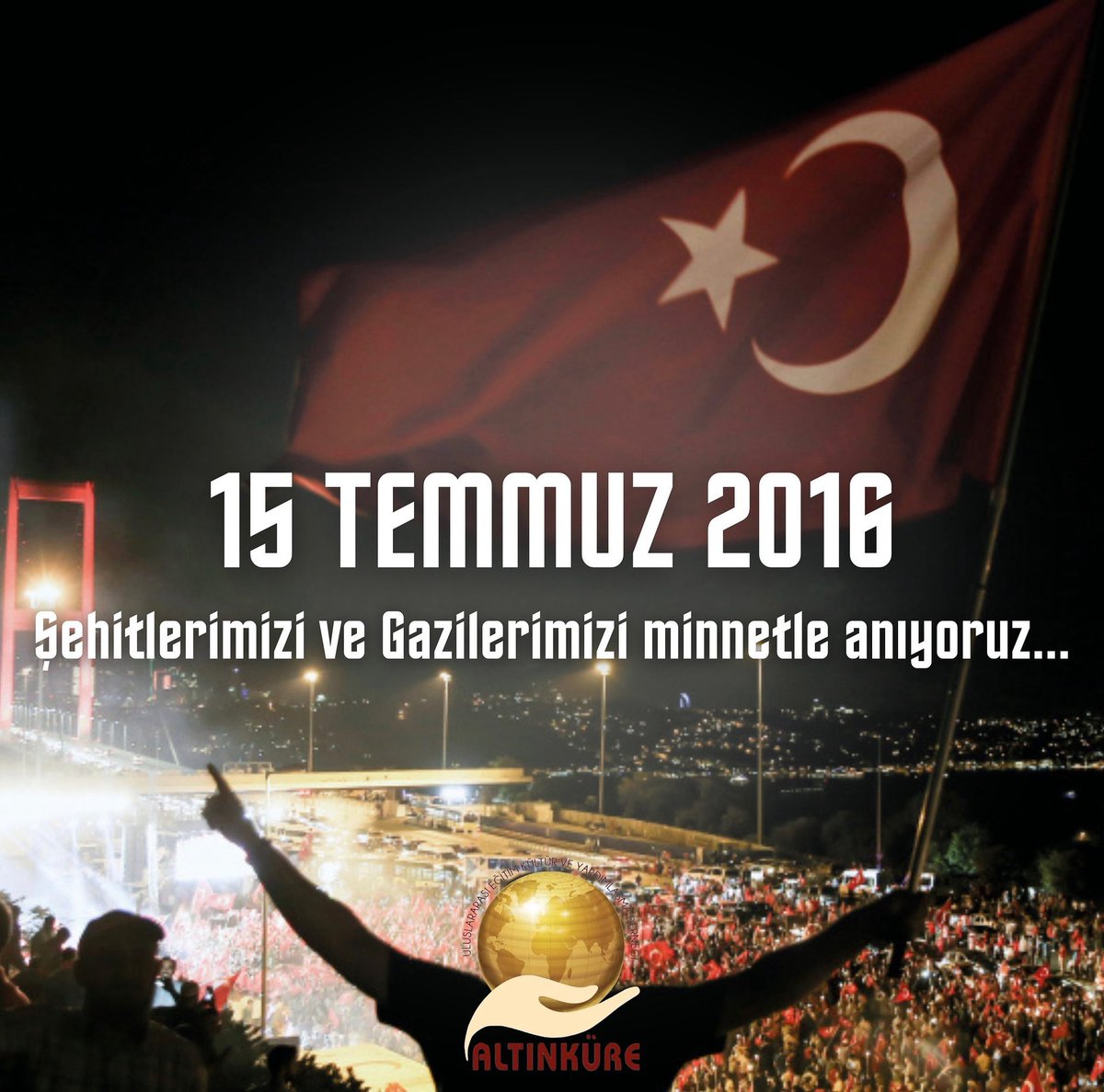 Tek silahı yüreklerinde ki iman ve vatan sevgisi olan, analarının kınalı kuzuları, babalarının yiğit evlatları ve vatanın aziz kahramanları şehitlerimize Allah'tan rahmet gazilerimize şifa diliyoruz. Yeri geldi bu aziz vatana göz dikeni ezdik yeri geldi tanklara göğsümüzü siper
