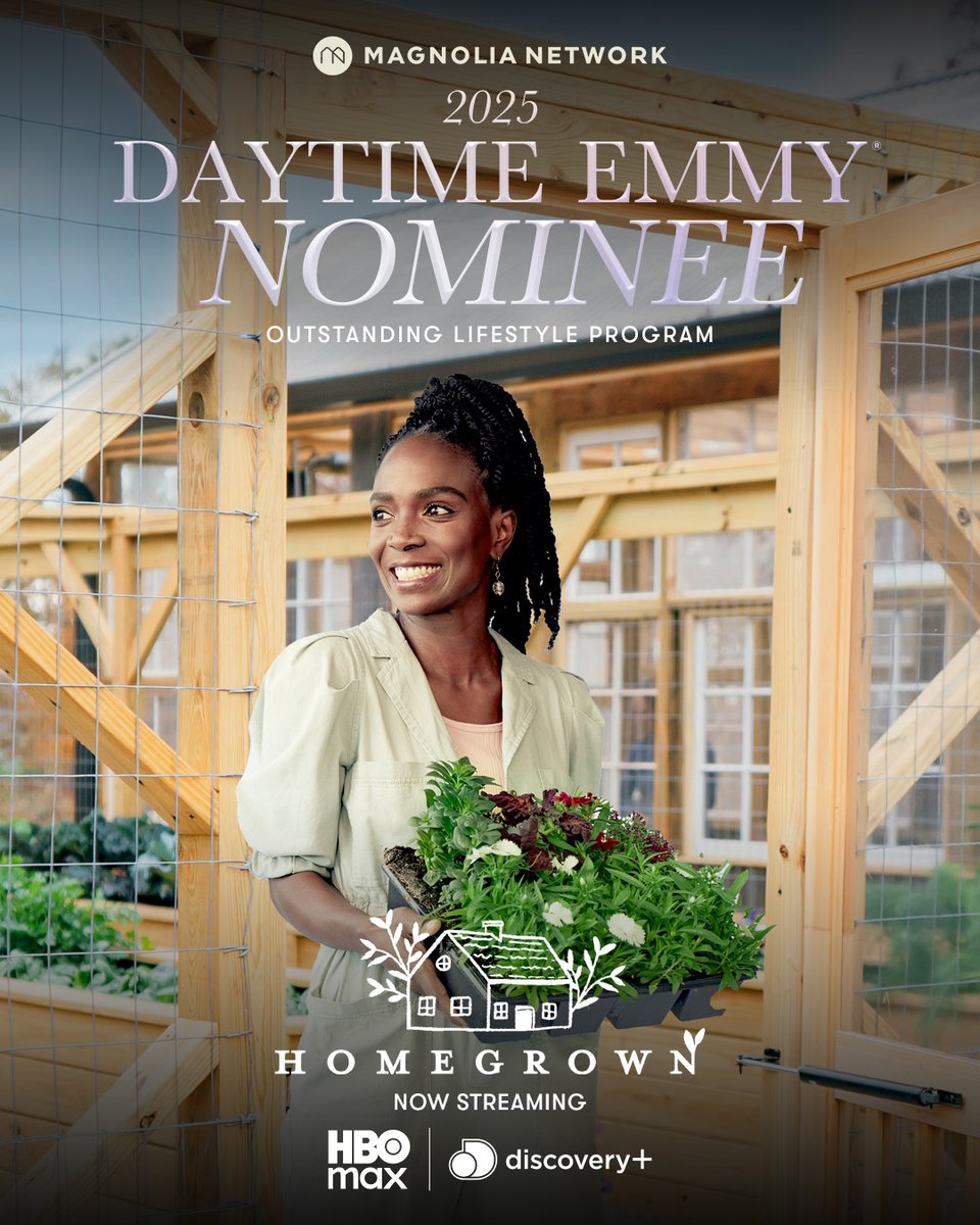 magnolianetwork's tweet image. Congratulations to all our Daytime Emmy Awards nominees!
Watch #MagnoliaTable, #FixerUpperTheLakehouse, #Homegrown and #BBQHigh on #MagnoliaNetwork. Stream all episodes on @HBOMax and @discoveryplus.