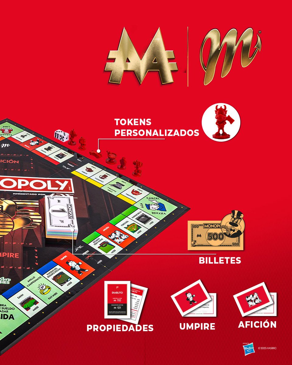 Monopoly X Diablos Rojos del México 👹🎲 

15.07.25 🏬 Tienda Diablos 👉🏻Presentado por <a href="/JACMotorsMX/">JAC México</a>