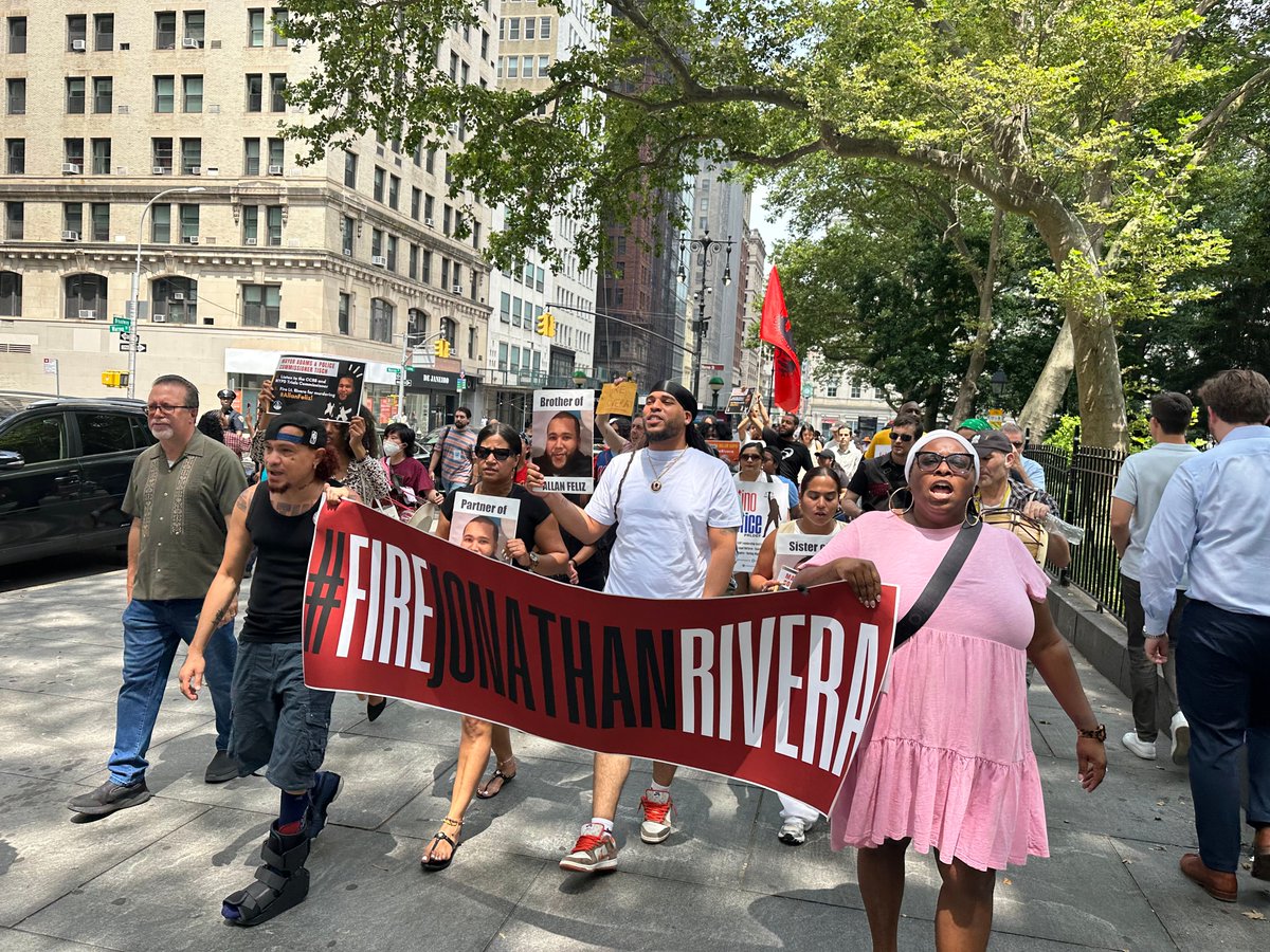 Justice Committee (@watchthecops) on Twitter photo Last week, hundreds supported #AllanFeliz's family as they protested Commish Tisch's outrageous preliminary decision to let Lt. Rivera walk - despite her own deputy finding him GUILTY. On Friday, the CCRB agreed that <a href="/NYPDC/">Evelina Luzhansky</a> must fire Rivera - now she just has to follow through! Last week, hundreds supported #AllanFeliz's family as they protested Commish Tisch's outrageous preliminary decision to let Lt. Rivera walk - despite her own deputy finding him GUILTY. On Friday, the CCRB agreed that <a href="/NYPDC/">Evelina Luzhansky</a> must fire Rivera - now she just has to follow through!
