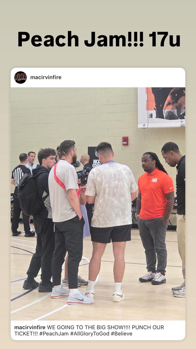 MacIrvinFire1's tweet image. #Repost from @slam_hs
•
The Mac Irvin coach was hype after they clinched a spot in Peach Jam today 😂🔥 @nikeeyb @_maxx_