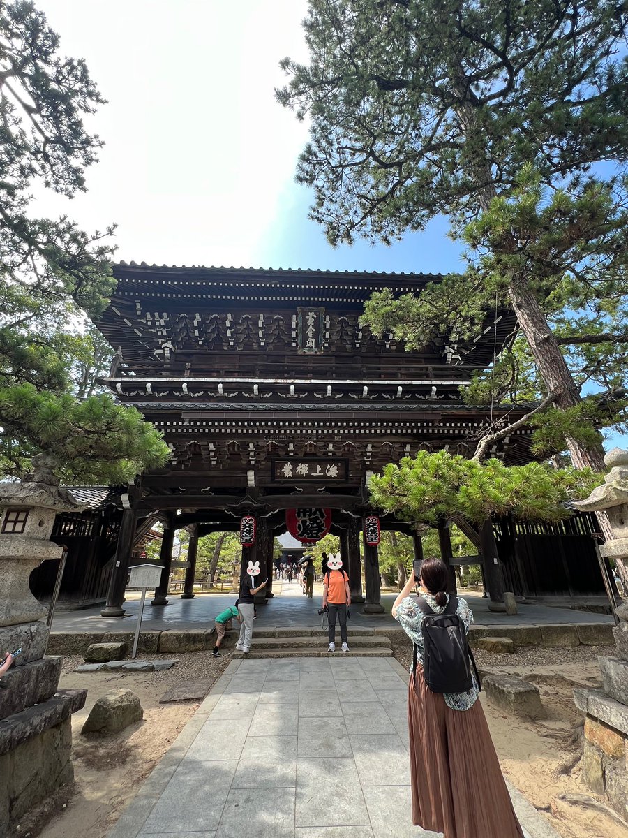 k_tamago_power's tweet image. 【知恩寺】
伝説では文殊菩薩はこの地で千年間もの間説法をされ、龍神をことごとく改心させ人々を護る善神へと導かれたそう、その後神々は文殊菩薩の持たれる如意に乗って海へ降りられ、その如意が浮かんだものを天の浮橋うきはしといい、ここに龍神が一夜にして土を置き天橋立となったのだそう✨