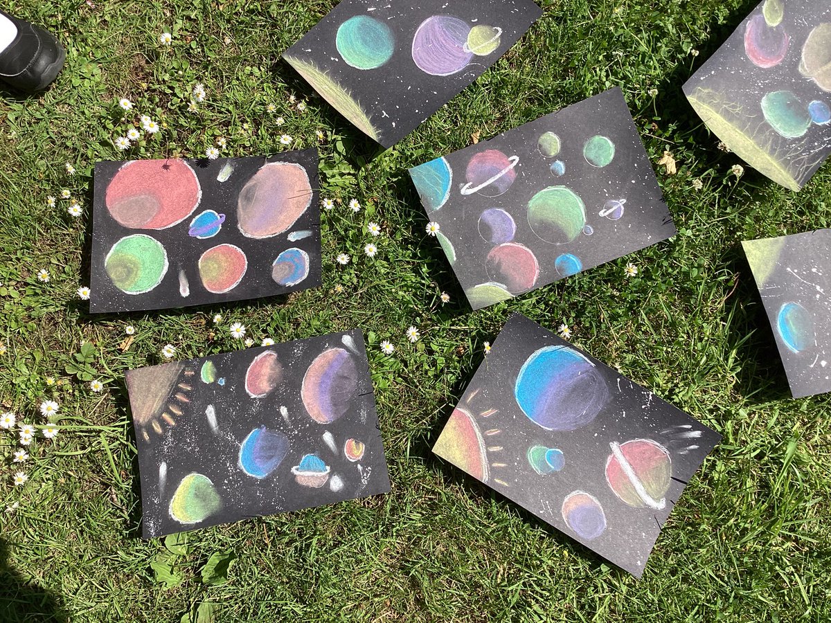 Check out the art in #5RP… we have been exploring with chalk to create these masterpieces #ACL #ECC #EA