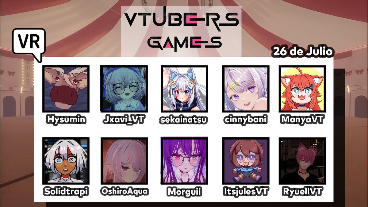LikyVT🔥 (@likyvt) on Twitter photo 🎯Terceros 10 Participantes del VTubers Games🏷️
21°<a href="/1Hysumin/">Hysumin🦌✨️(Re-Nacimiento) | MYSWON |</a>
22°<a href="/__jxavi__/">Jxavi_VT</a>
23°<a href="/SekaiNatsumiVT/">Sekai Natsumi ⛩️❄️</a>
24°<a href="/MeiDanauwu/">⋆˚࿔ Dana Mei ˚⋆ 🐰 🪷</a>
25°<a href="/manyaVTUBER/">manyaVT</a>
26°<a href="/SolidTrapi/">SolidTrapi</a>
27°<a href="/OshiroAqua/">★ᯓAquaᯓ★</a>
28°<a href="/Morguii_01/">Morguii_</a>
29°<a href="/ItsJulesVT/">ItsJulesVT 🌸</a>
30°<a href="/RyuellVT/">RyuellVT</a>
Mañana tendremos a otros 10 mas ❤️
#Vtuber #VtuberES #VtuberUprisings 🎯Terceros 10 Participantes del VTubers Games🏷️
21°<a href="/1Hysumin/">Hysumin🦌✨️(Re-Nacimiento) | MYSWON |</a>
22°<a href="/__jxavi__/">Jxavi_VT</a>
23°<a href="/SekaiNatsumiVT/">Sekai Natsumi ⛩️❄️</a>
24°<a href="/MeiDanauwu/">⋆˚࿔ Dana Mei ˚⋆ 🐰 🪷</a>
25°<a href="/manyaVTUBER/">manyaVT</a>
26°<a href="/SolidTrapi/">SolidTrapi</a>
27°<a href="/OshiroAqua/">★ᯓAquaᯓ★</a>
28°<a href="/Morguii_01/">Morguii_</a>
29°<a href="/ItsJulesVT/">ItsJulesVT 🌸</a>
30°<a href="/RyuellVT/">RyuellVT</a>
Mañana tendremos a otros 10 mas ❤️
#Vtuber #VtuberES #VtuberUprisings