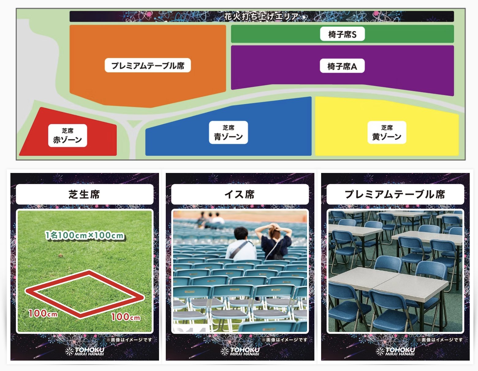 ◇東北未来芸術花火 2025 プレミアムテーブル席◇ 東北未来芸術 ◇東北未来芸術花火 2025 プレミアムテーブル席◇ 東北未来芸術