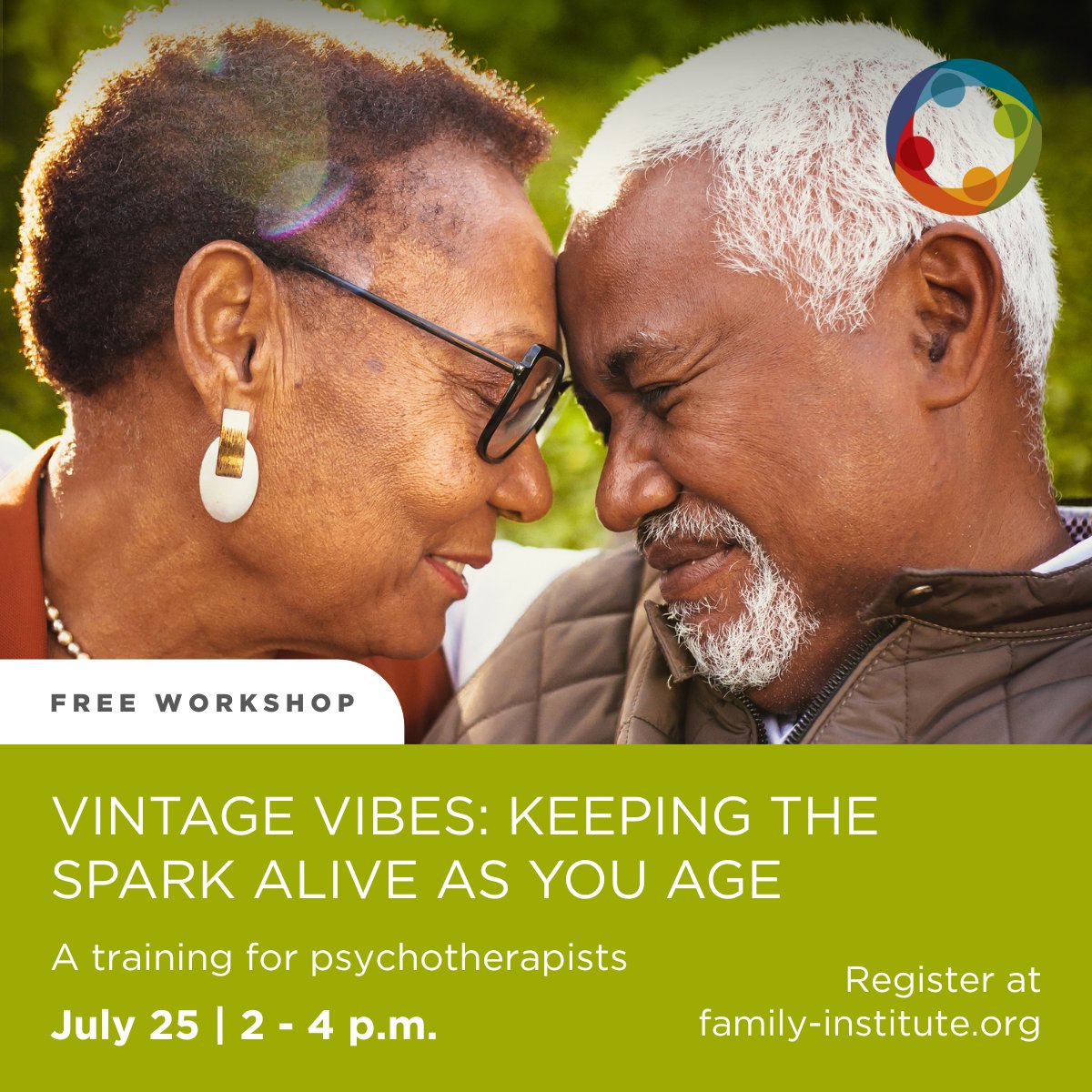 Sexuality doesn’t stop with age—but stigma often does.

Mental health pros: Join us for Vintage Vibes on Friday, July 25 to learn about aging, intimacy &amp; effective interventions.

📍 444 N. Michigan Ave.
🎓 1 CEU available ($20)

Register 👉 bit.ly/3IqYiGS
#SexTherapy