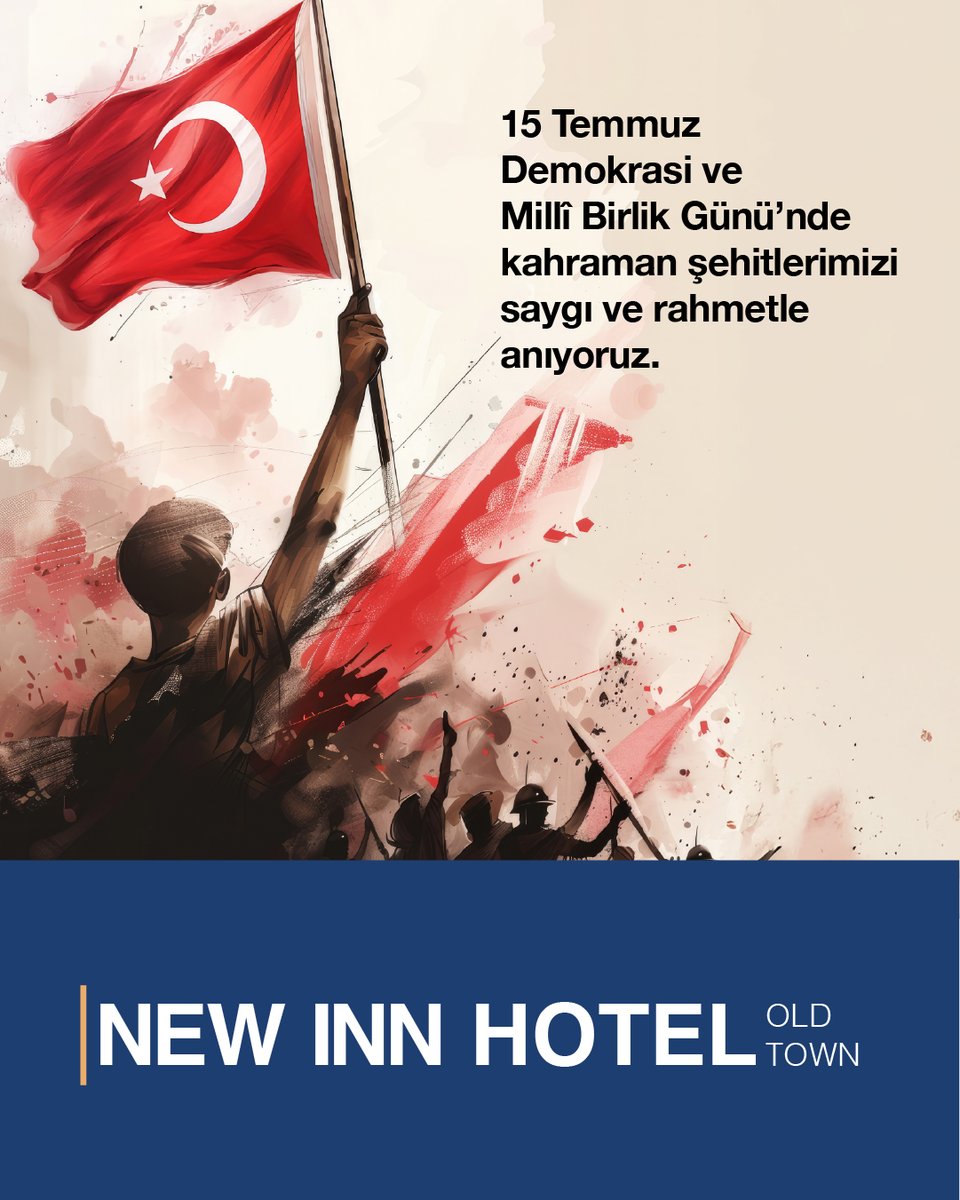 Milletimizin iradesine sahip çıktığı, demokrasimizin kararlılıkla korunduğu 15 Temmuz’un yıl dönümünde; şehitlerimizi rahmetle, gazilerimizi minnetle anıyoruz.
Birlik ve beraberliğimiz daim olsun.

#15Temmuz #DemokrasiVeMilliBirlikGünü #UnutmadıkUnutmayacağız #NEWINN